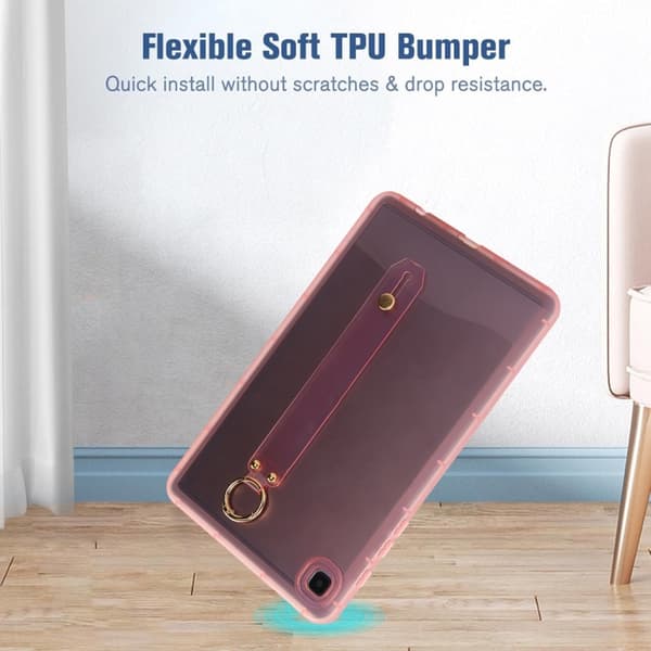 Samsung Galaxy Tab A9 / A11 Hybrid TPU Wristband Case Rosa