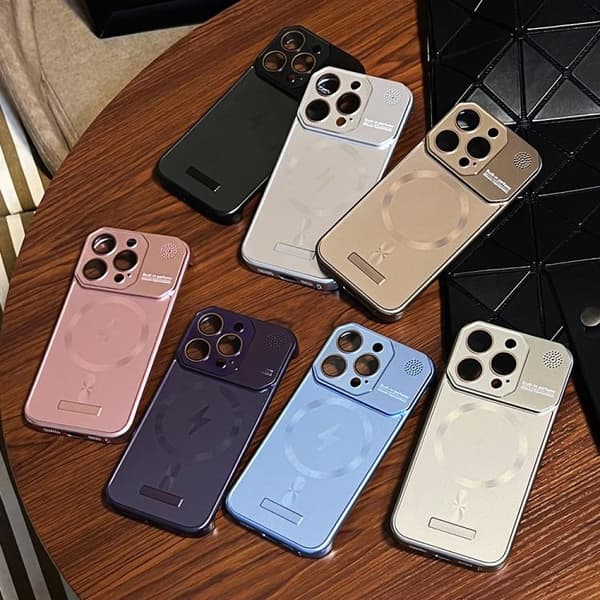 iPhone 16 Pro Max Frameless Aromaterapi MagSafe Magnetisk PC Skal Roséguld