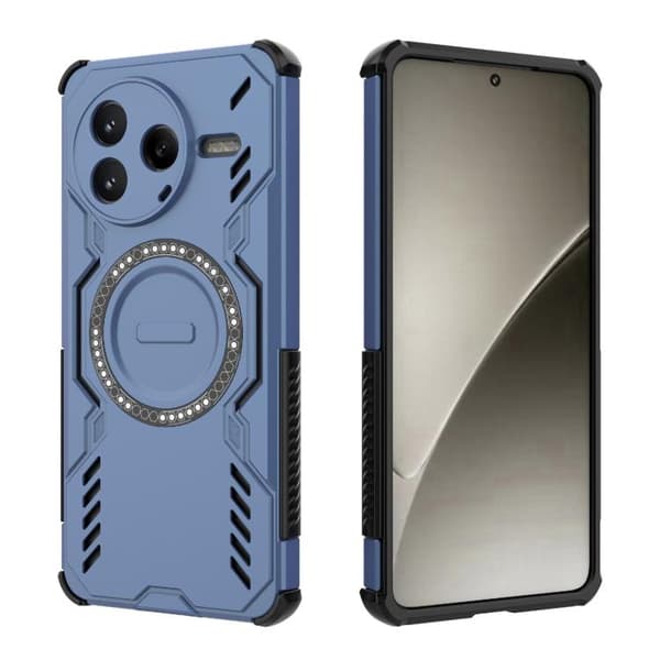 Redmi K80 5G - Butterfly Armor MagSafe Magnetisk Ring Stötsäker fodral Blå