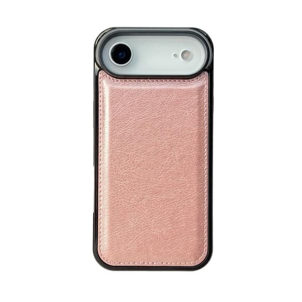 iPhone 17 Air Skal - äkta läder med textur Roséguld