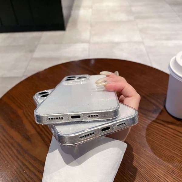 iPhone 16 Pro Skal med Stjärnhimmel Glittrande Klar TPU