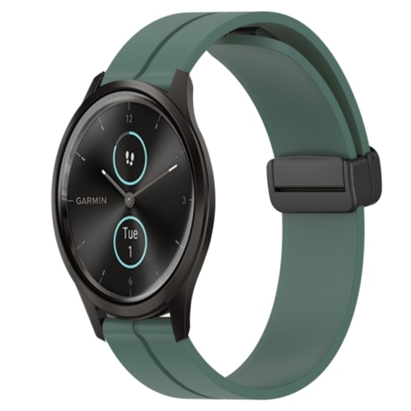 För Garmin Garminmove Style 20 mm enfärgad magnetlås i watch Olive Green