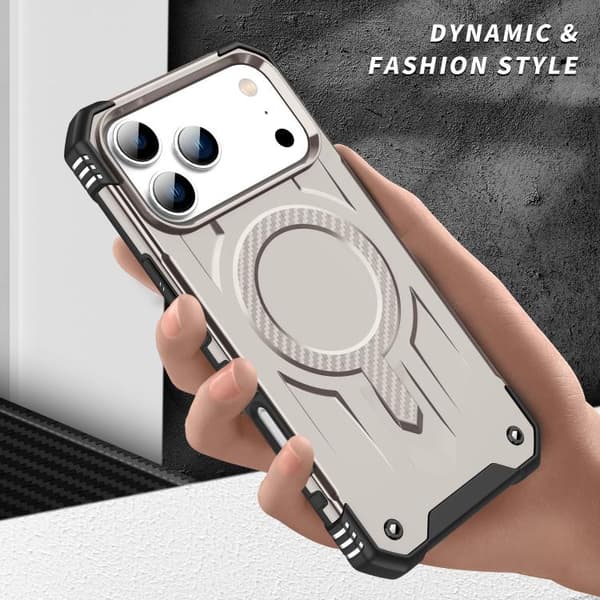 iPhone 18 Pro Max / iPhone 17 Pro Max Skal med MagSafe TPU Hybrid PC Guld