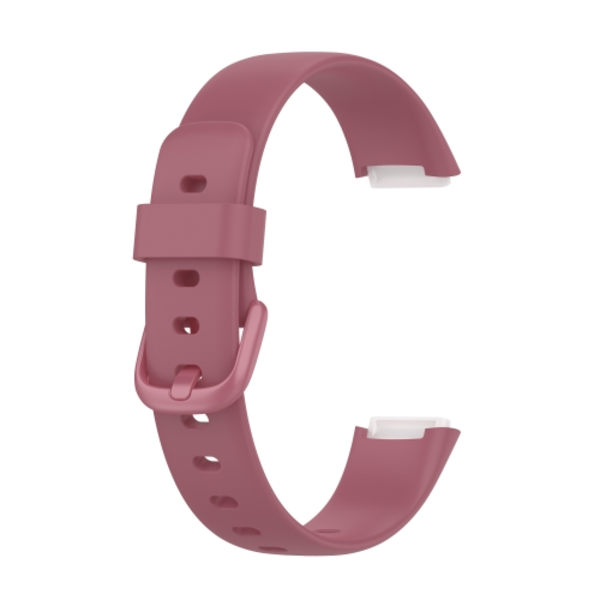 För Fitbit Luxe Silicone Color Buckle Watch Band Pink L