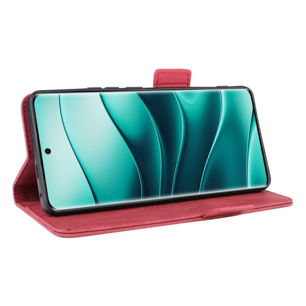 Redmi Note 14 Pro / Note 14 Pro+ 5G Magnetisk Låsfunktion Läderfodral Röd