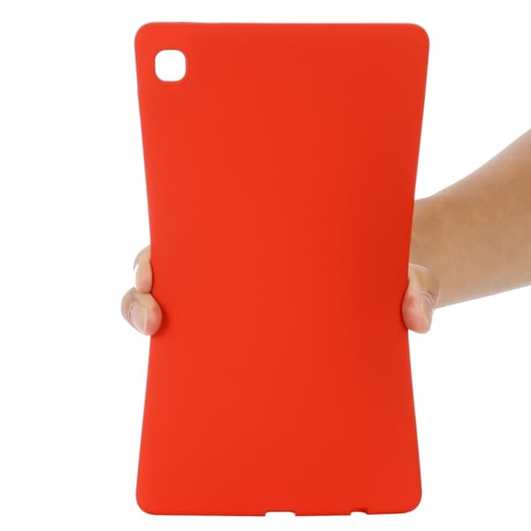 Samsung Galaxy Tab A7 Lite Solid Färg Silikon Stöttålig Tablet Fodral Röd