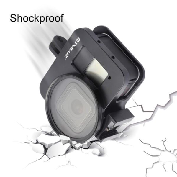 Hölje Skyddande fodral CNC Aluminiumlegering Skyddande bur med 52mm UV-objektiv för GoPro HERO8 Black