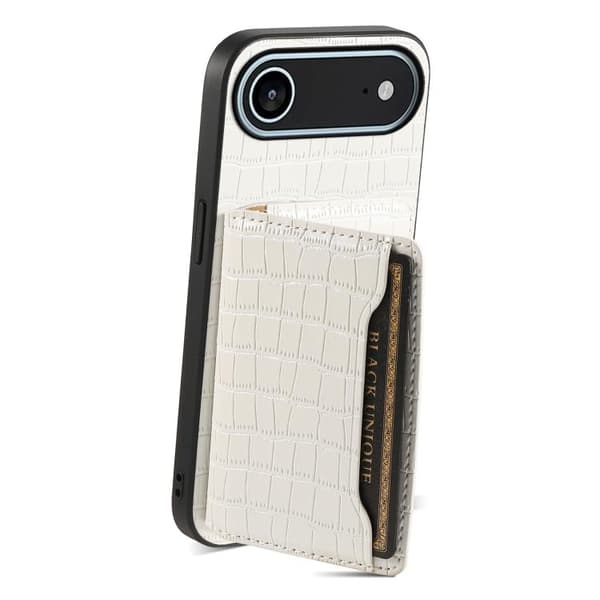 iPhone 17 Air Skal med Krokodiltextur - Designad för Fullt Skydd Vit