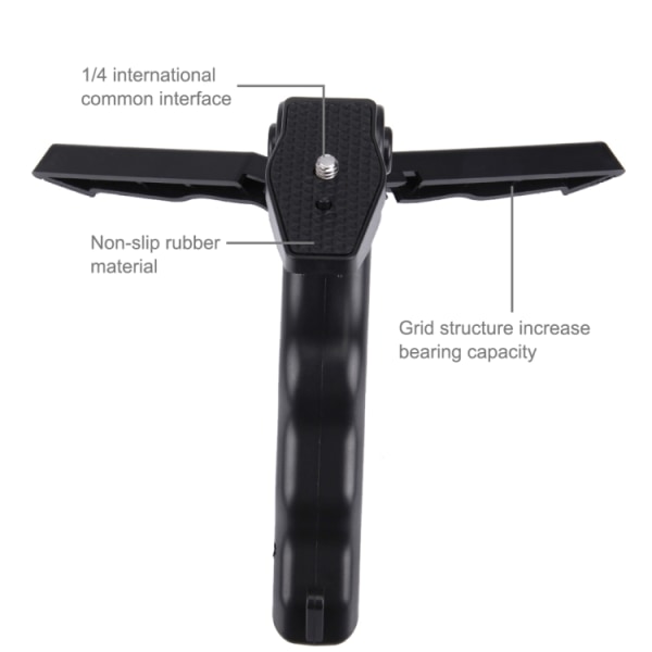 Smartphone Fixeringsklämma 1/4 tums Hållare Fäste + Grepp Fällbart Stativfäste Kit för DJI OSMO Pocket / Pocket 2