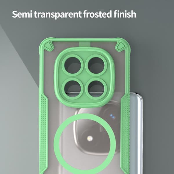 Redmi Note 14 Pro+ 5G - Armor Glaze MagSafe Magnetiskt Mobilskal Grön