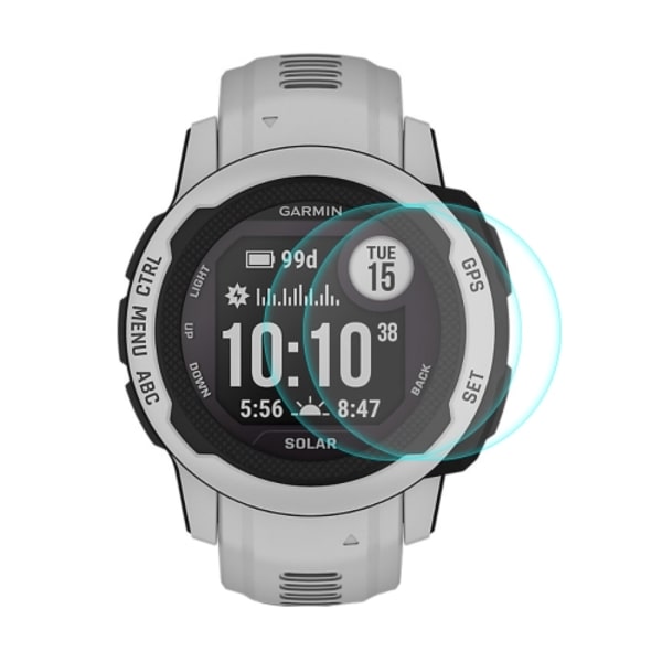 2 st 0,2 mm 9H skärmskydd i härdat glas Watch film för Garmin Instinct 2