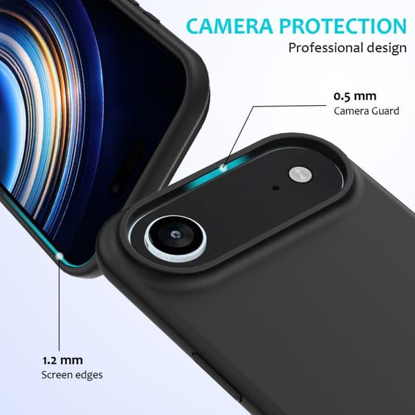 iPhone 17 Air Skal - solid färg av silikon Svart