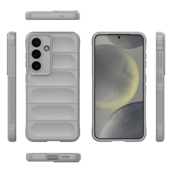 Samsung Galaxy S25 5G Skal Magic Shield TPU + Flanell Grå