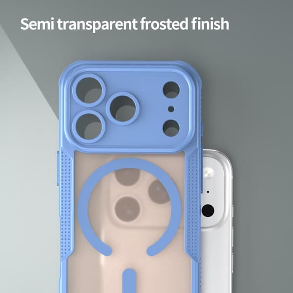 iPhone 18 Pro Max / iPhone 17 Pro Max Skal med Armor Glaze MagSafe Magnetisk Design Blå
