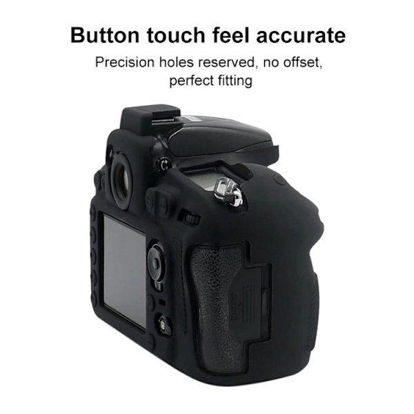 Mjukt silikonfodral för Nikon D810 Svart