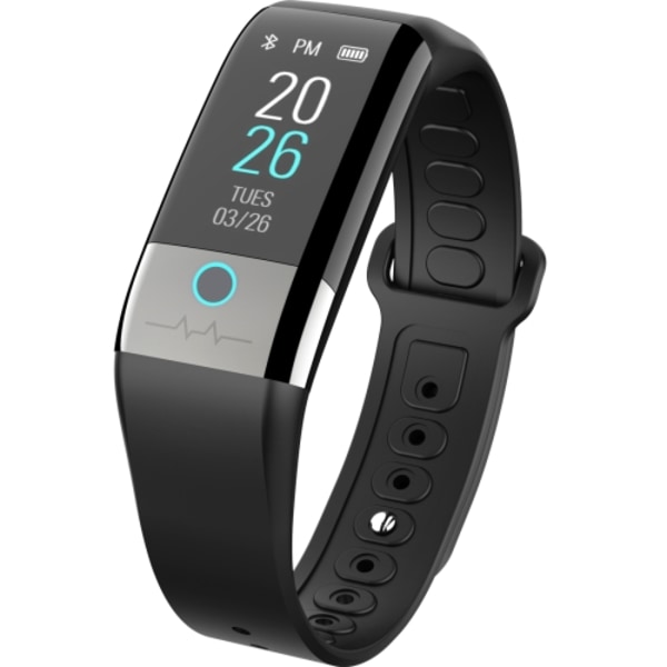 X1 1,08 tums färgskärm IP67 vattentät smartklocka armband Svart