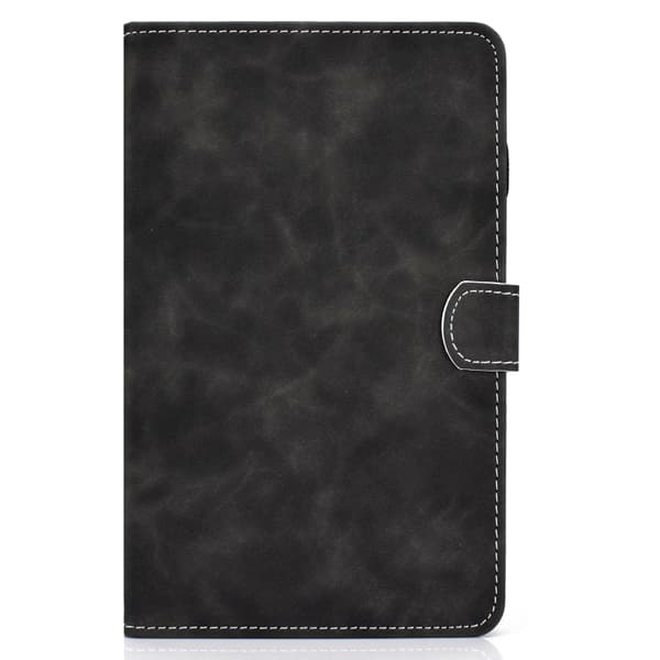 Samsung Galaxy Tab A9 / A11 Läderfodral med Cowhide-textur, Horisontell Flip Grå
