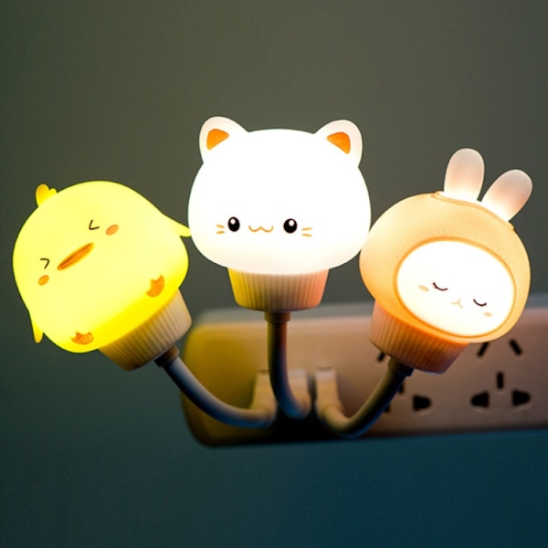 Cartoon USB Power Mini Nattlampa - Fjärrkontroll Version (Dinosaurie)