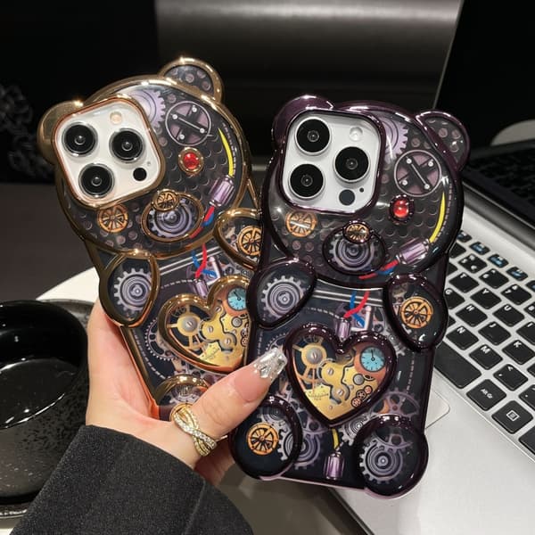 iPhone 16 Pro Max Bärformad Prägling Elektropläterad TPU Skal Svart
