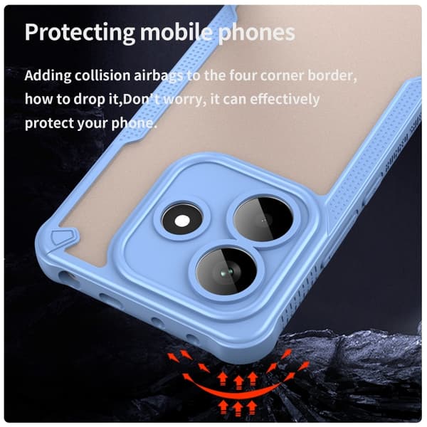 Redmi Note 14 5G - Armor Glaze PC Hybrid TPU Mobilskal Blå