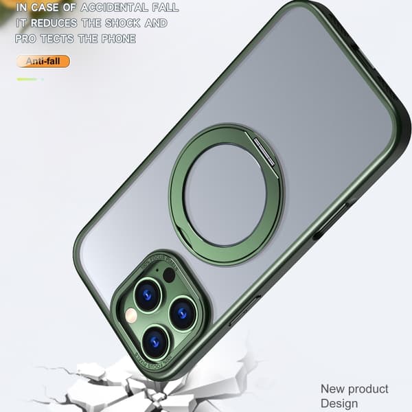 iPhone 16 Pro Max Wing Series MagSafe Magnetisk Ringhållare Skal Grön