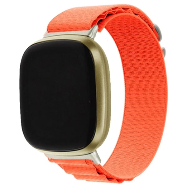 För Fitbit Versa 4 / Sense 2 Universal Loop Nylon Watch Band Orange