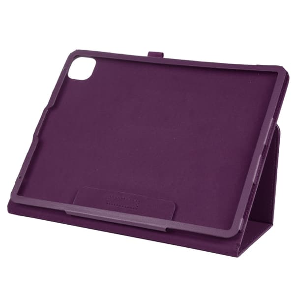 iPad Pro 13 2024 Litchi Textur Solid Fodral i Läder - Tablet Skal Purpur