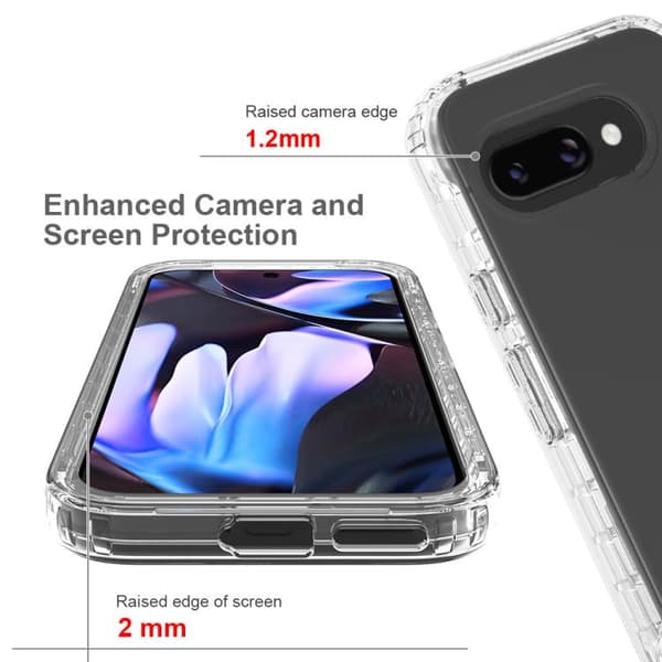 för Pixel 9a Skal - Stöttålig Klar Gradient PC + TPU Mobilskal Transparent