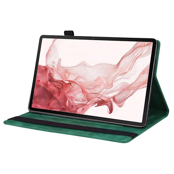 Samsung Galaxy Tab S10 FE+ Stötsäker Läderfodral Grön