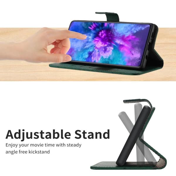 iPhone 18 Pro Max / iPhone 17 Pro Max Skal läderfodral med rhombisk rutmönster Grön