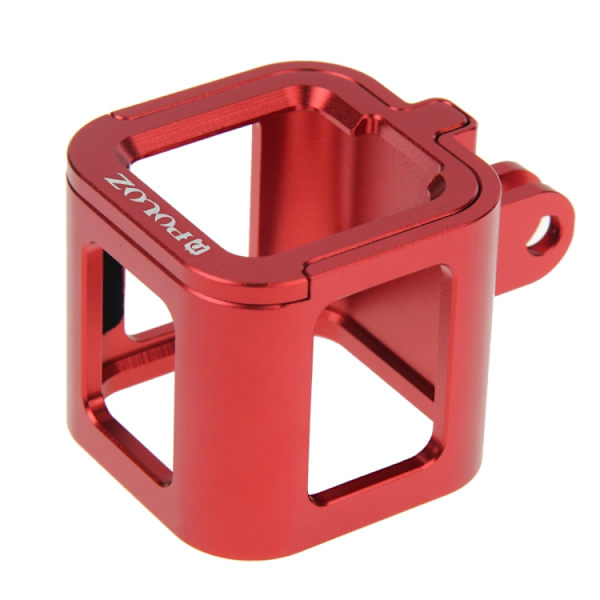 Skyddande hölje i CNC-aluminiumlegering med försäkringsram för GoPro HERO5 Session /HERO4 Session /HERO Session Röd