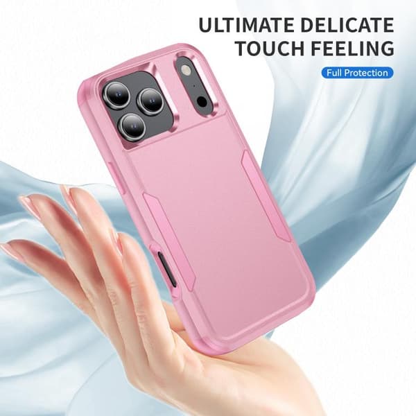 iPhone 18 Pro Max / iPhone 17 Pro Max Skal - Stötabsorberande TPU + PC Rosa