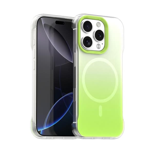 iPhone 16 Pro Max Borderless Series Magnetisk MagSafe Gradient Färg Skal Grön