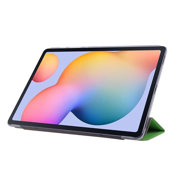 Samsung Galaxy Tab S8/S7 Silk Textur Flip Läderfodral Grön