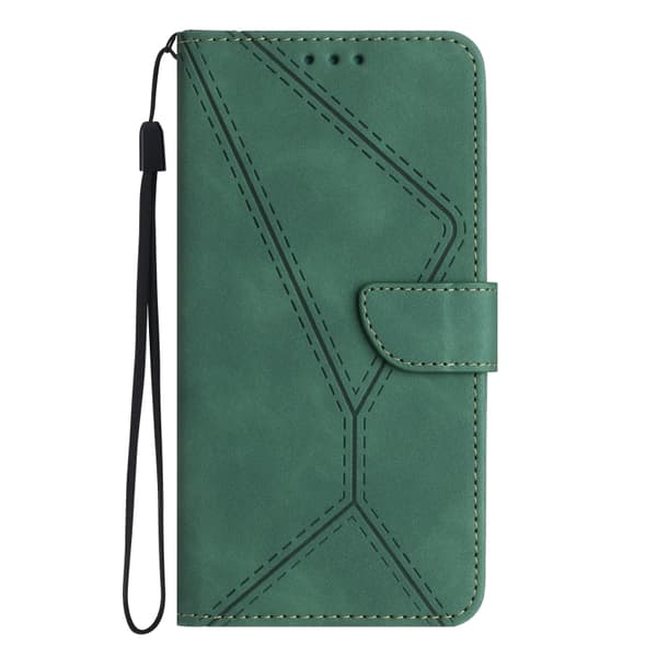 Samsung Galaxy Note20 Skal i broderad läder Grön