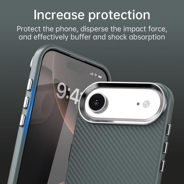 iPhone 17 Air Skal - Kolfiber Series IMD Grå