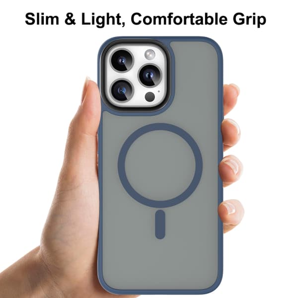 iPhone 16 Pro Mutural Skin Feel Series Frosted MagSafe Magnetisk Skal Grå