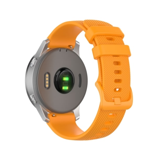 För Garmin Active Small Plaid Silicone Watch Band Orange