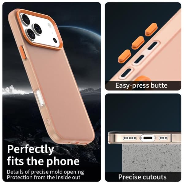 iPhone 18 Pro Max / iPhone 17 Pro Max Skal - Candy PC Hybrid TPU Stöttålig Orange