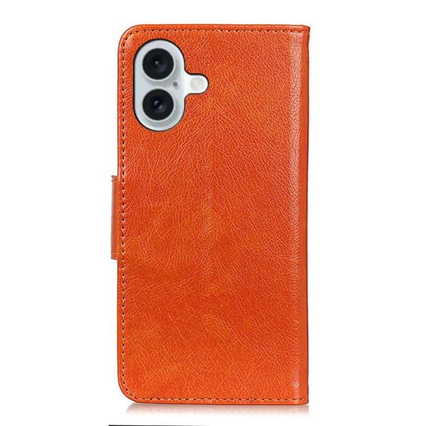 iPhone 17 Skal - Nappa-textur av läder Orange