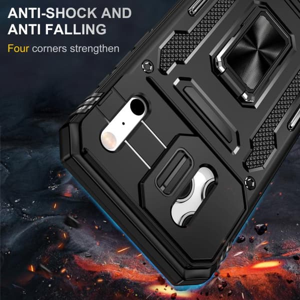 iPhone 18 Pro / iPhone 17 Pro Skal med Armor PC + TPU Kameraskydd Svart