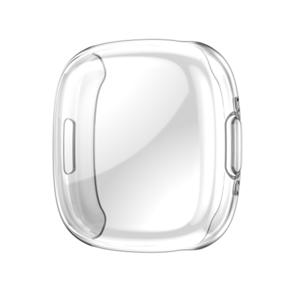 För Fitbit Versa 4 Shockproof TPU Protective Watch Case Transparent
