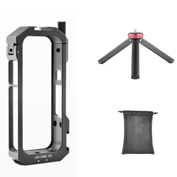 For Insta360 X3 YELANGU LW-ONE X3 Metal Cage Extended Frame Case Med T1 Tripod