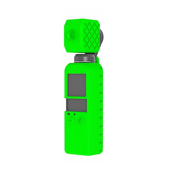 2 i 1 diamantstruktur silikonfodral set till DJI OSMO Pocket Grön