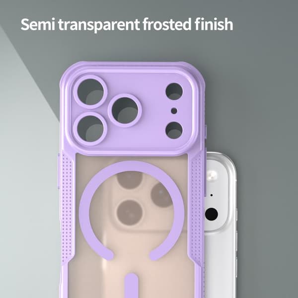 iPhone 18 Pro Max / iPhone 17 Pro Max Skal med Armor Glaze MagSafe Magnetisk Design Purpur