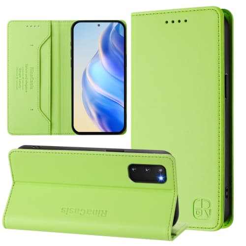 Samsung Galaxy S20 FE Skal RC01 Dubbelvikts Magnetisk RFID Läder Gräsgrön
