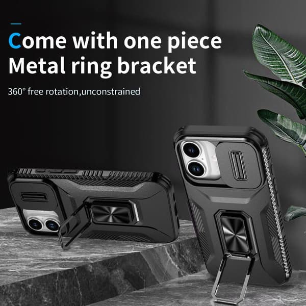 iPhone 17 Skal med Sliding Camshield Holder Svart
