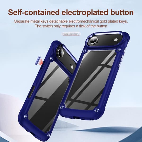 iPhone 17 Air Skal med TPU + PC Linsskydd Blå