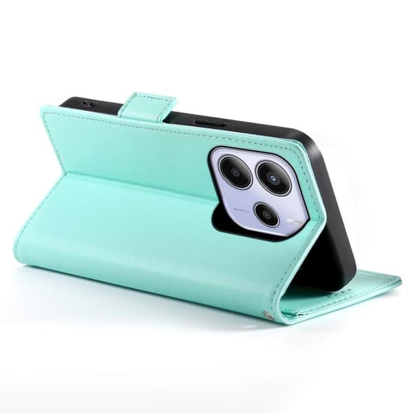 Redmi Note 14 4G - Global Sidobuckle Magnetisk Frostad Läderfodral Mintgrön