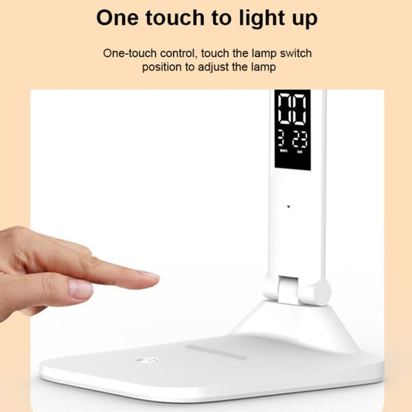 LED Intelligent Digital Display Fällbar Skrivbordslampa - Laddning 2000mAh